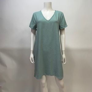 Mittoshop Sage Short Sleeve Pocket Mini Dress